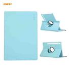 ENKAY for Samsung Galaxy Tab S8 / Galaxy Tab S7 11.0 T870 / T875 ENK-8012 360 Degree Rotation Litchi Texture Horizontal Flip PU Leather Smart Case with Holder & Sleep / Wake-up(Light Blue) - 1