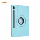 ENKAY for Samsung Galaxy Tab S8 / Galaxy Tab S7 11.0 T870 / T875 ENK-8012 360 Degree Rotation Litchi Texture Horizontal Flip PU Leather Smart Case with Holder & Sleep / Wake-up(Light Blue) - 2