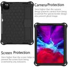 For iPad Air 2022 / 2020 10.9 Honeycomb Design EVA + PC Material Four Corner Anti Falling Flat Protective Shell with Strap(Black+Black) - 1