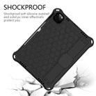 For iPad Air 2022 / 2020 10.9 Honeycomb Design EVA + PC Material Four Corner Anti Falling Flat Protective Shell with Strap(Black+Black) - 2