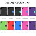 For iPad Air 2022 / 2020 10.9 Honeycomb Design EVA + PC Material Four Corner Anti Falling Flat Protective Shell with Strap(Black+Black) - 6