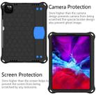 For iPad Air 2022 / 2020 10.9 Honeycomb Design EVA + PC Material Four Corner Anti Falling Flat Protective Shell with Strap(Black+Blue) - 1