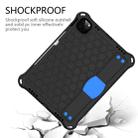 For iPad Air 2022 / 2020 10.9 Honeycomb Design EVA + PC Material Four Corner Anti Falling Flat Protective Shell with Strap(Black+Blue) - 2