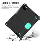 For iPad Air 2022 / 2020 10.9 Honeycomb Design EVA + PC Material Four Corner Anti Falling Flat Protective Shell with Strap(Black+Mint Green) - 2