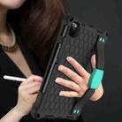 For iPad Air 2022 / 2020 10.9 Honeycomb Design EVA + PC Material Four Corner Anti Falling Flat Protective Shell with Strap(Black+Mint Green) - 4
