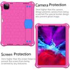 For iPad Air 2022 / 2020 10.9 Honeycomb Design EVA + PC Material Four Corner Anti Falling Flat Protective Shell with Strap(Rose Red+Blue) - 1