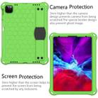 For iPad Air 2022 / 2020 10.9 Honeycomb Design EVA + PC Material Four Corner Anti Falling Flat Protective Shell with Strap(Green+Black) - 1