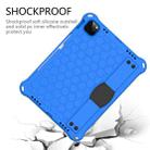 For iPad Air 2022 / 2020 10.9 Honeycomb Design EVA + PC Material Four Corner Anti Falling Flat Protective Shell with Strap(Blue+Black) - 2