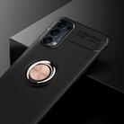 For OPPO Reno4 4G Metal Ring Holder 360 Degree Rotating TPU Case(Black+Rose Gold) - 2