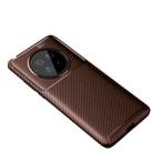 For Huawei Mate 40 Carbon Fiber Texture Shockproof TPU Case(Brown) - 1