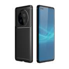 For Huawei Mate 40 Pro Carbon Fiber Texture Shockproof TPU Case(Black) - 1