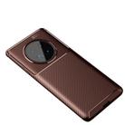 For Huawei Mate 40 Pro Carbon Fiber Texture Shockproof TPU Case(Brown) - 2