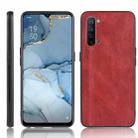 For OPPO K7 5G Shockproof Sewing Cow Pattern Skin PC + PU + TPU Case(Red) - 1