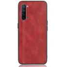 For OPPO K7 5G Shockproof Sewing Cow Pattern Skin PC + PU + TPU Case(Red) - 2