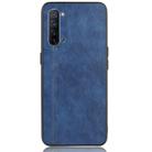 For OPPO K7 5G Shockproof Sewing Cow Pattern Skin PC + PU + TPU Case(Blue) - 2