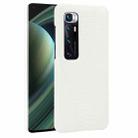 For Xiaomi Mi 10 Ultra Shockproof Crocodile Texture PC + PU Case(White) - 1