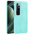 For Xiaomi Mi 10 Ultra Shockproof Crocodile Texture PC + PU Case(Light Green) - 1