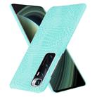 For Xiaomi Mi 10 Ultra Shockproof Crocodile Texture PC + PU Case(Light Green) - 2