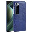 For Xiaomi Mi 10 Ultra Shockproof Crocodile Texture PC + PU Case(Blue) - 1