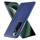 For Xiaomi Mi 10 Ultra Shockproof Crocodile Texture PC + PU Case(Blue) - 2