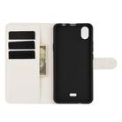 For WIKO Y61 Litchi Texture Horizontal Flip Protective Case with Holder & Card Slots & Wallet(White) - 3