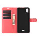 For WIKO Y61 Litchi Texture Horizontal Flip Protective Case with Holder & Card Slots & Wallet(Red) - 3