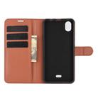 For WIKO Y61 Litchi Texture Horizontal Flip Protective Case with Holder & Card Slots & Wallet(Brown) - 3