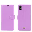 For WIKO Y61 Litchi Texture Horizontal Flip Protective Case with Holder & Card Slots & Wallet(Purple) - 2