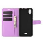 For WIKO Y61 Litchi Texture Horizontal Flip Protective Case with Holder & Card Slots & Wallet(Purple) - 3