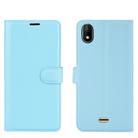 For WIKO Y61 Litchi Texture Horizontal Flip Protective Case with Holder & Card Slots & Wallet(Blue) - 2