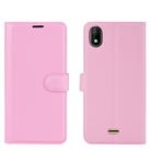 For WIKO Y61 Litchi Texture Horizontal Flip Protective Case with Holder & Card Slots & Wallet(Pink) - 2