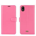 For WIKO Y61 Litchi Texture Horizontal Flip Protective Case with Holder & Card Slots & Wallet(Rose red) - 2