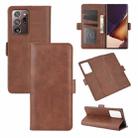 For Samsung Galaxy Note20 Ultra Dual-side Magnetic Buckle Horizontal Flip Leather Case with Holder & Card Slots & Wallet(Brown) - 1