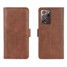 For Samsung Galaxy Note20 Ultra Dual-side Magnetic Buckle Horizontal Flip Leather Case with Holder & Card Slots & Wallet(Brown) - 2