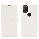 For Alcatel 3X 2020 Litchi Texture Horizontal Flip Protective Case with Holder & Card Slots & Wallet(White) - 1