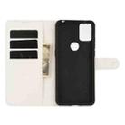 For Alcatel 3X 2020 Litchi Texture Horizontal Flip Protective Case with Holder & Card Slots & Wallet(White) - 3