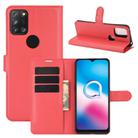 For Alcatel 3X 2020 Litchi Texture Horizontal Flip Protective Case with Holder & Card Slots & Wallet(Red) - 1