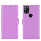For Alcatel 3X 2020 Litchi Texture Horizontal Flip Protective Case with Holder & Card Slots & Wallet(Purple) - 2