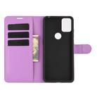 For Alcatel 3X 2020 Litchi Texture Horizontal Flip Protective Case with Holder & Card Slots & Wallet(Purple) - 3