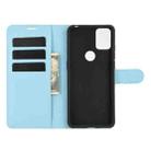 For Alcatel 3X 2020 Litchi Texture Horizontal Flip Protective Case with Holder & Card Slots & Wallet(Blue) - 3