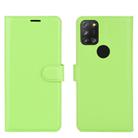 For Alcatel 3X 2020 Litchi Texture Horizontal Flip Protective Case with Holder & Card Slots & Wallet(Green) - 1