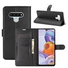 For LG Stylo 6 Litchi Texture Horizontal Flip Protective Case with Holder & Card Slots & Wallet(Black) - 1