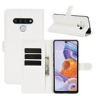 For LG Stylo 6 Litchi Texture Horizontal Flip Protective Case with Holder & Card Slots & Wallet(White) - 1