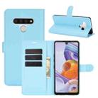 For LG Stylo 6 Litchi Texture Horizontal Flip Protective Case with Holder & Card Slots & Wallet(Blue) - 1