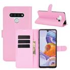 For LG Stylo 6 Litchi Texture Horizontal Flip Protective Case with Holder & Card Slots & Wallet(Pink) - 1