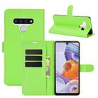 For LG Stylo 6 Litchi Texture Horizontal Flip Protective Case with Holder & Card Slots & Wallet(Green) - 1