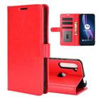 For Motorola One Fusion+ R64 Texture Single Horizontal Flip Protective Case with Holder & Card Slots & Wallet& Photo Frame(Red) - 1