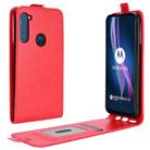 For Motorola One Fusion+ R64 Texture Single Vertical Flip Leather Protective Case with Card Slots & Photo Frame(Red) - 1