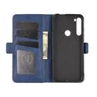 For Motorola One Fusion+ Dual-side Magnetic Buckle Horizontal Flip Leather Case with Holder & Card Slots & Wallet(Dark Blue) - 4