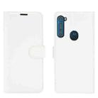 For Motorola One Fusion+ Litchi Texture Horizontal Flip Protective Case with Holder & Card Slots & Wallet(White) - 2